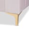 Baxton Studio Oksana Modern Contemporary Glam and Luxe Light Pink Velvet Fabric and Gold Finished Twin Size Daybed 174-10984-Zoro - alternate 6